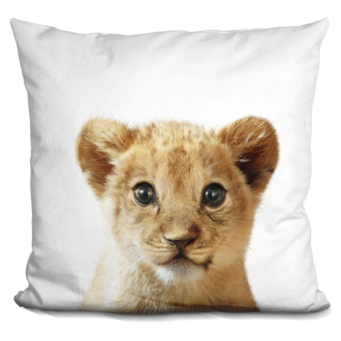 pink lion dog pillows