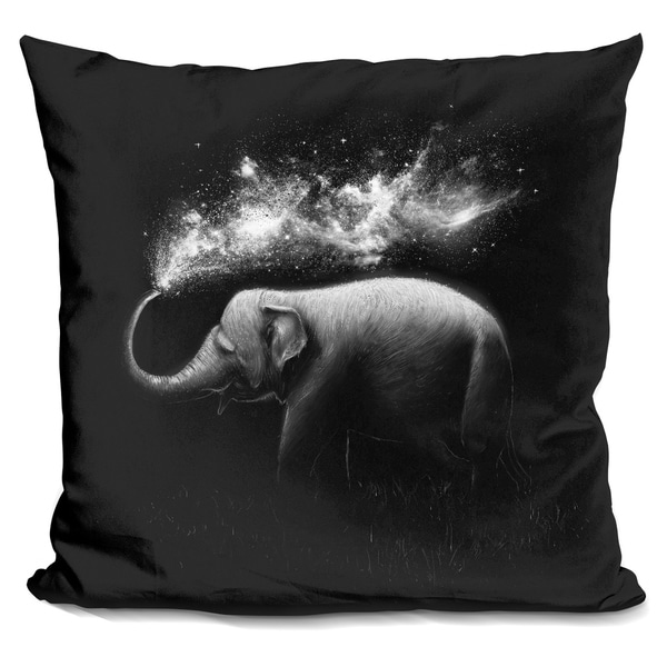 Lilipi Elephant Splash Decorative Accent Throw Pillow