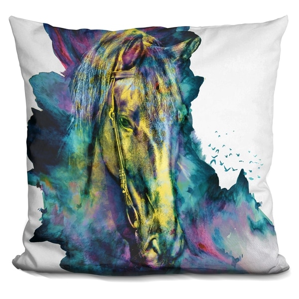Lilipi Horse Chained Beauty Decorative Accent Throw Pillow