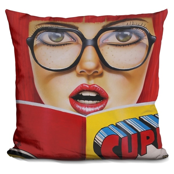 Lilipi Super Reading Decorative Accent Throw Pillow