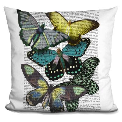 Lilipi Big Bold Butterflies 6 Decorative Accent Throw Pillow