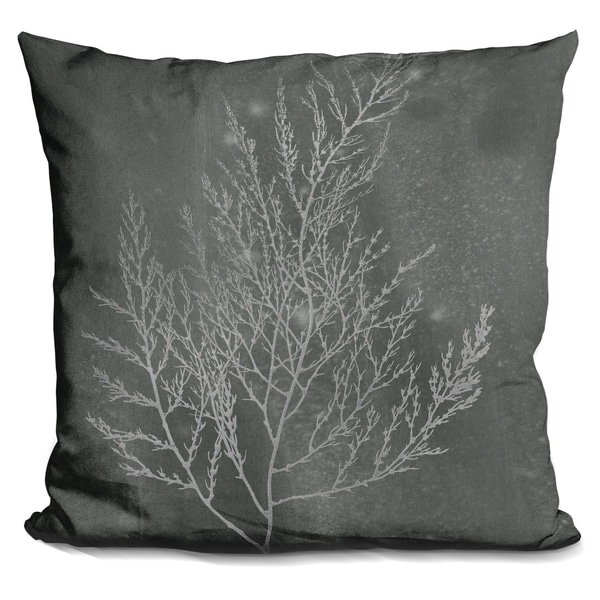 Lilipi Silver Foil Algae Ii On Black Wash Decorative Accent Throw Impressive How To Clean Decorative Pillows Lilipi Silver Foil Algae Ii On Black Wash Decorative Accent Throw Impressive How To Clean Decorative Pillows
