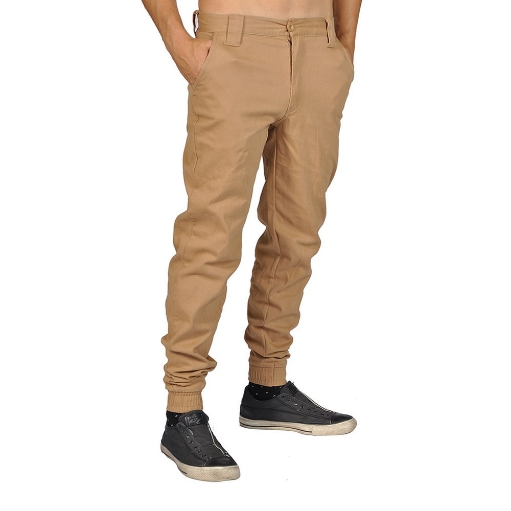 joggers with zip fly