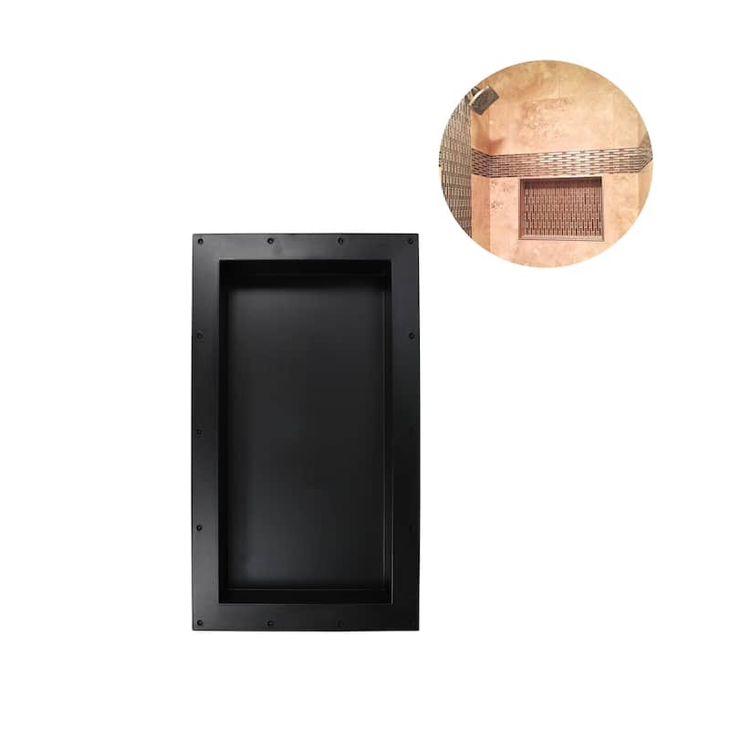 Ready For Tile Leak Proof 16" x 28" Square Bathroom Recessed Shower Shelf Shower Niche Storage For Shampoo and Toiletry Storage