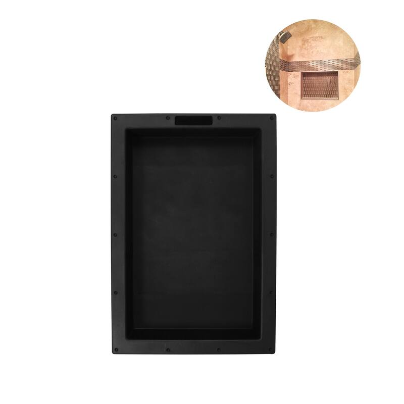 Ready For Tile Leak Proof 17" x 25" Rectangular Bathroom Recessed Shower Shelf Shower Niche Storage For Shampoo and Toiletry