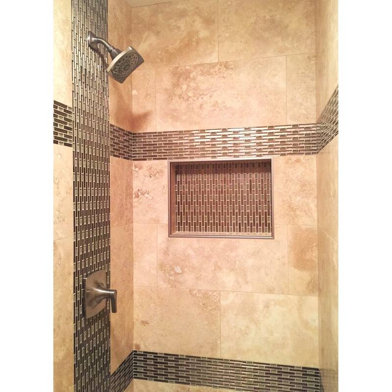 Ready For Tile Leak Proof 17" x 25" Rectangular Bathroom Recessed Shower Shelf Shower Niche Storage For Shampoo and Toiletry - N/A