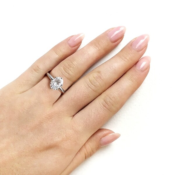 2ct moissanite solitaire ring
