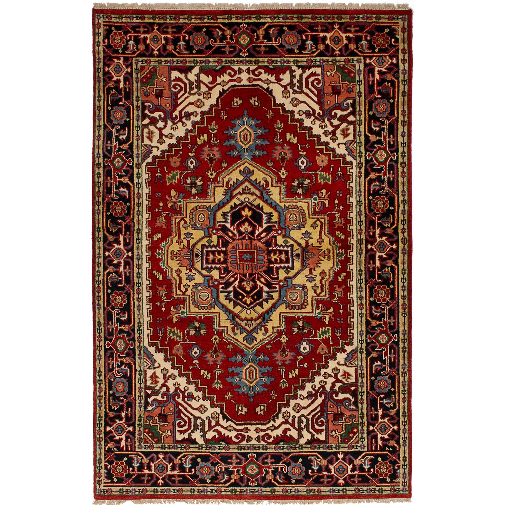 eCarpetGallery Hand-Knotted Serapi Heritage Red Wool Rug (5'1 x 7'11)