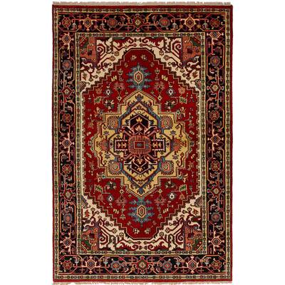 eCarpetGallery Hand-Knotted Serapi Heritage Red Wool Rug (5'1 x 7'11)