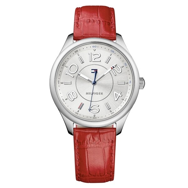 red tommy hilfiger watch