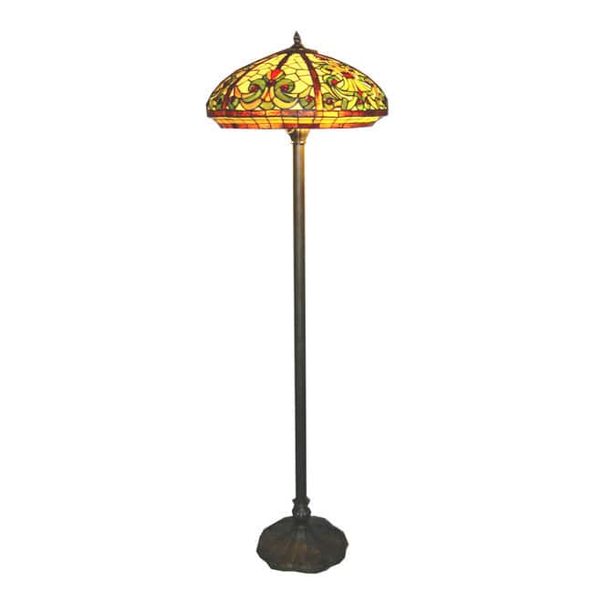 Serena d'italia Tiffany-style 18" Floral Floor Lamp