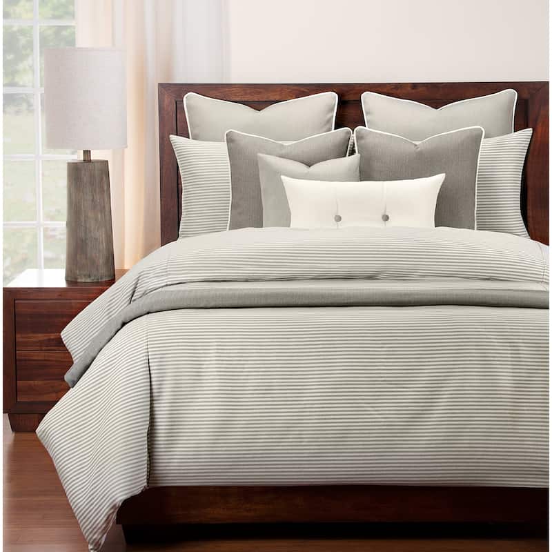 Revolution Plus Everlast Stripe Greige Stain Resistant Duvet Set