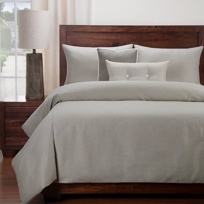 Revolution Plus Everlast Greige Stain Resistant Duvet Set