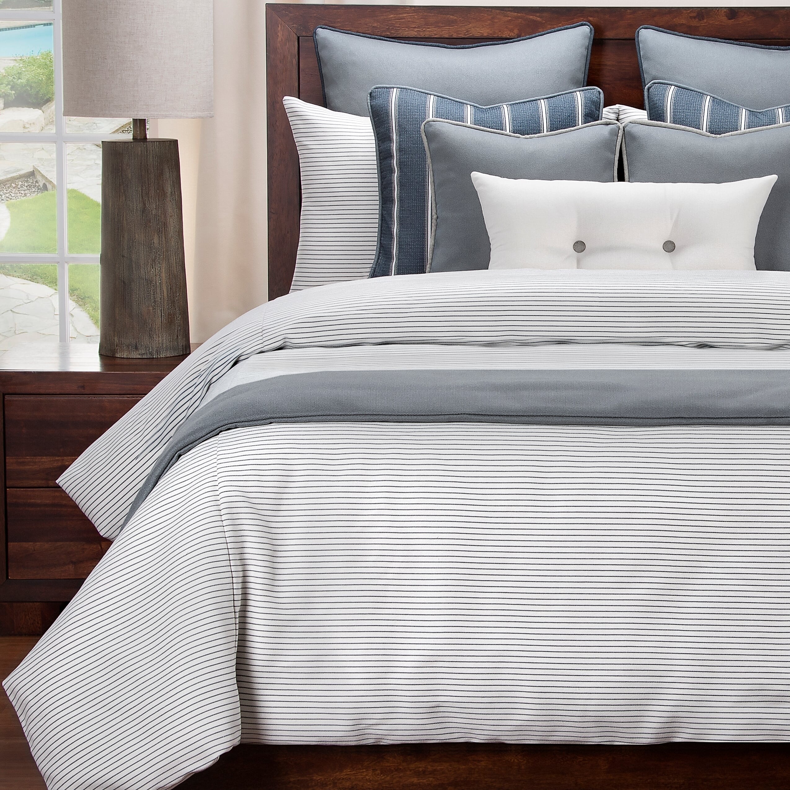 Siscovers Everlast Stripe Fog Stain Resistant Duvet Set