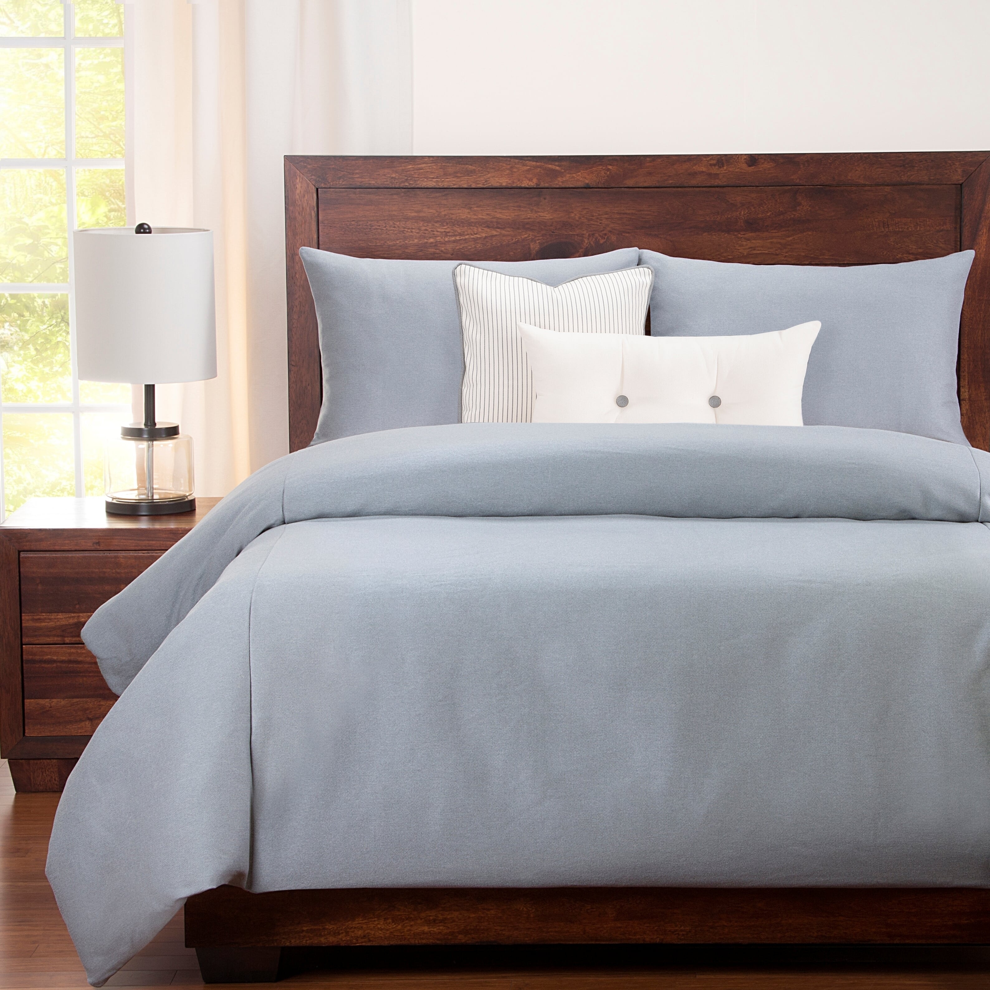 Revolution Plus Everlast Fog Grey Stain Resistant Luxury Duvet Set