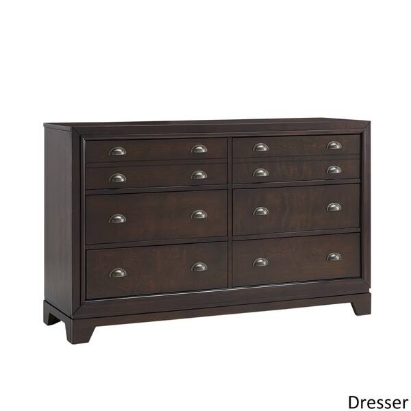 Oliver Dark Walnut 6 Drawer Wood Dresser And Mirror By Inspire Oliver Dark Walnut 6 Drawer Wood Dresser And Mirror By Inspire Q Clic