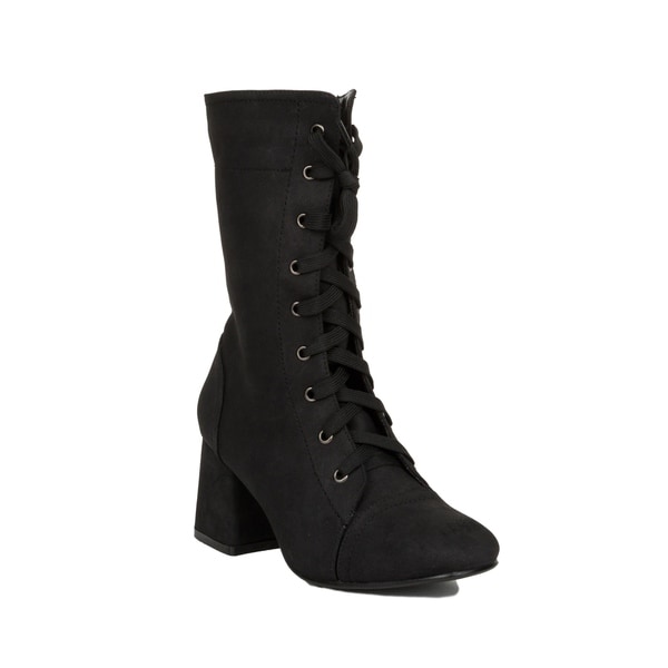 women's lace up granny boots