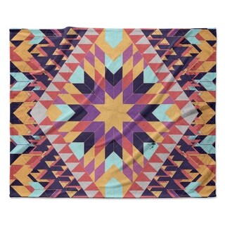 Kess InHouse Danny Ivan Timeless Texture Stripes Multicolor Throw 80 x 60 Fleece Blanket