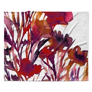 40 x 30 Fleece Blanket Kess InHouse EBI Emporium by Any Other Name 2 Blue Red Watercolor Throw