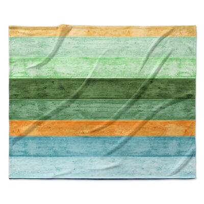 KESS InHouse Monika Strigel "Beach Wood Blue" Fleece Blanket - Multi-color - 60" x 50"