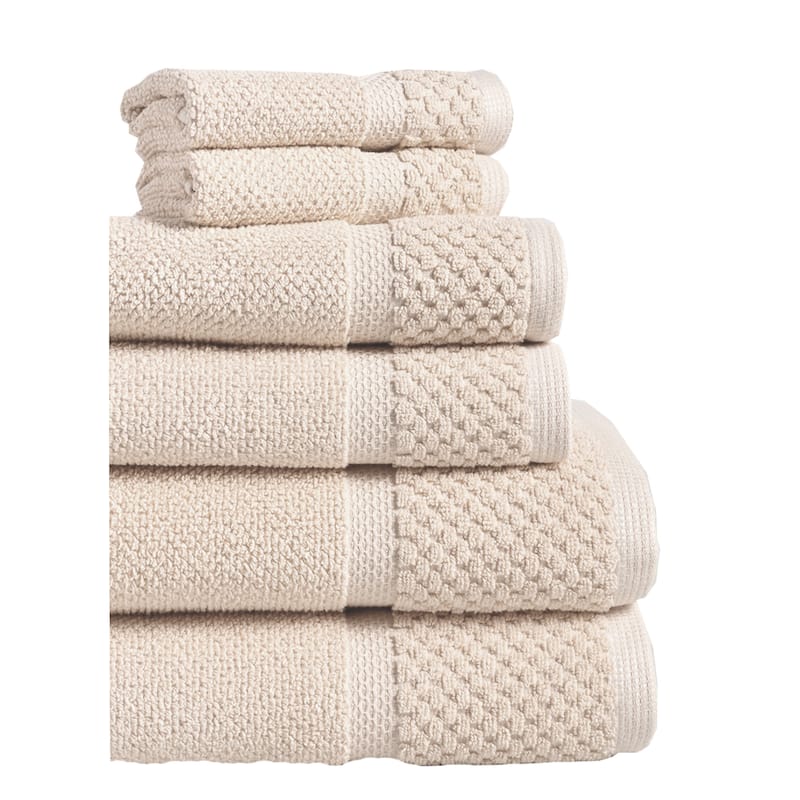 Diplomat 6-Piece Turkish Cotton Towel Set by Espalma - Taupe