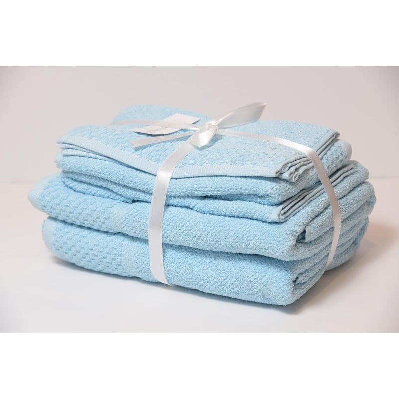 Diplomat 6-Piece Turkish Cotton Towel Set by Espalma - Pool