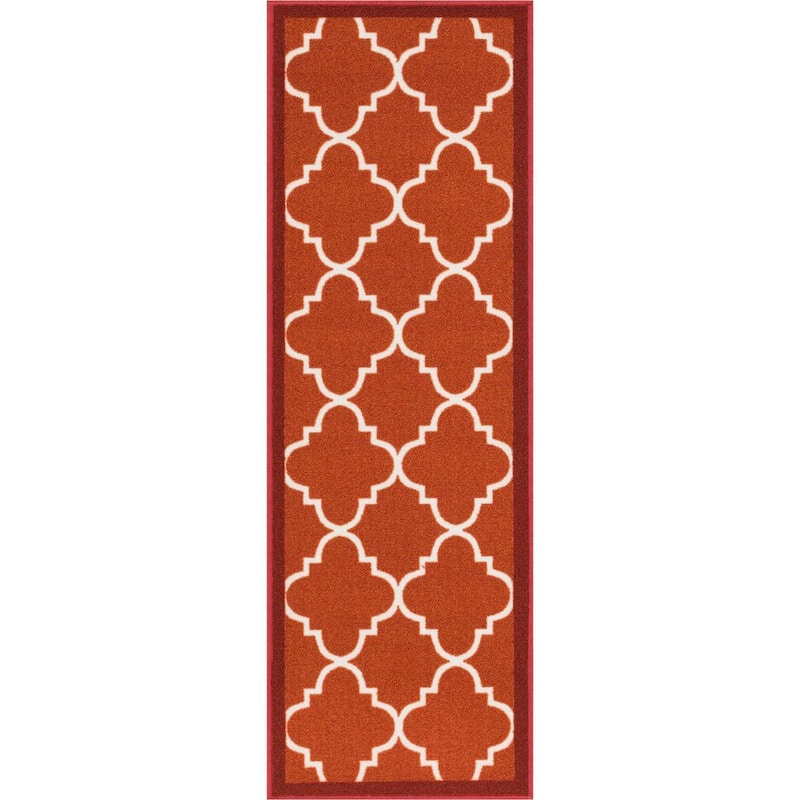 Well Woven Modern Lattice Non-Skid 2'7"x9'10" Runner Rug