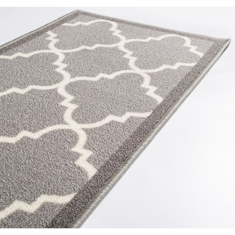 Well Woven Modern Lattice Non-Skid 2'7"x9'10" Runner Rug