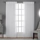 preview thumbnail 1 of 21, ATI Home Belgian Jacquard Sheer Double Pinch Pleat Top Curtain Panel Pair 50X108 - Winter White