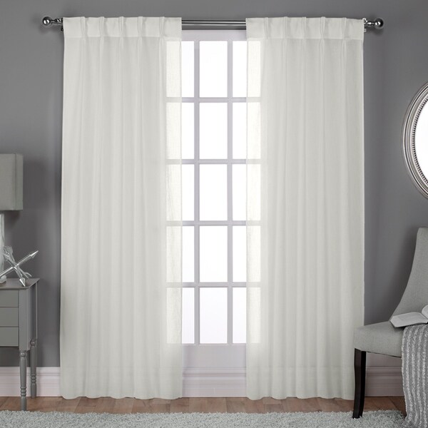 ATI Home Belgian Jacquard Sheer Double Pinch Pleat Top Curtain