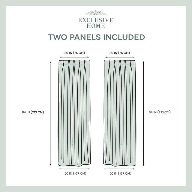 ATI Home Belgian Jacquard Sheer Double Pinch Pleat Top Curtain Panel Pair