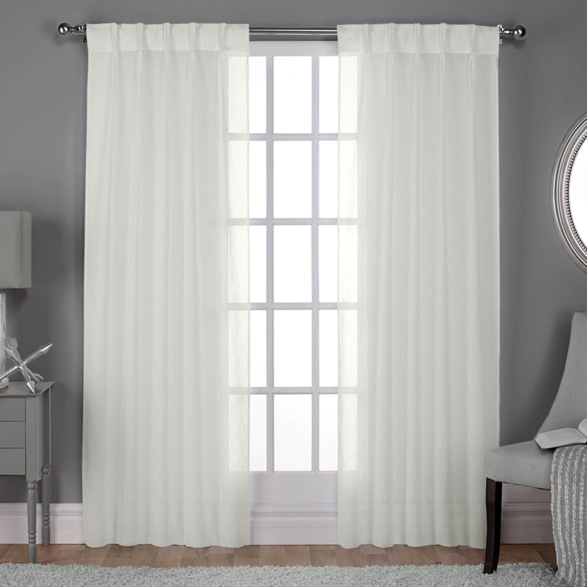 Double Window Curtains Expert Interior Design Ideas For Your Home   ATI Home Belgian Jacquard Sheer Double Pinch Pleat Top Curtain Panel Pair Bd44b446 0e0f 4b4e 972e 47cf14f6aaf1 