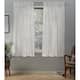 ATI Home Belgian Jacquard Sheer Double Pinch Pleat Top Curtain Panel Pair - 50x63 - Snowflake