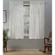 preview thumbnail 15 of 21, ATI Home Belgian Jacquard Sheer Double Pinch Pleat Top Curtain Panel Pair 50x63 - Snowflake