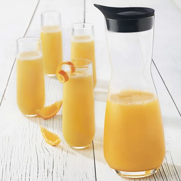 Libbey Make Your Own Mimosa Bar Set with 3 Carafes with Lids and 3 Garnish  Bowls 