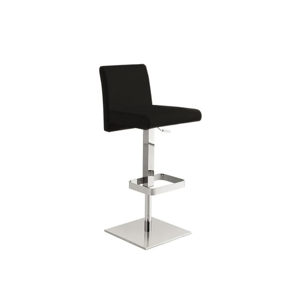 contemporary black leather bar stools