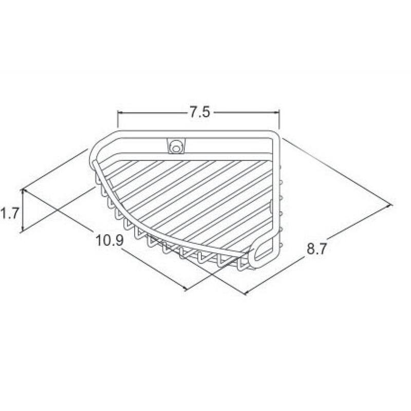 Empire Tivoli Stainless Steel Corner Wire Basket