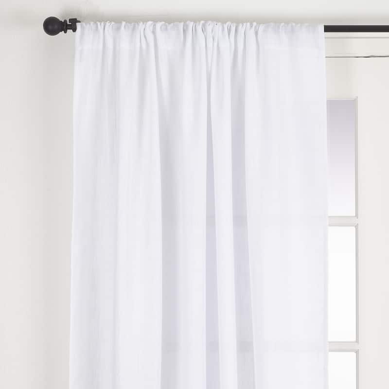 Nali Collection Rod Pocket Semi Sheer Window Curtain Panel