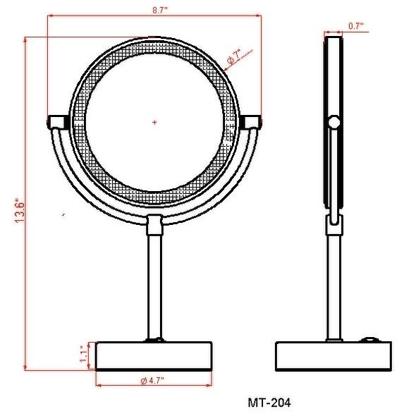 Empire 1X/ 5X Magnification 7" Lighted Makeup Vanity - Polished chrome