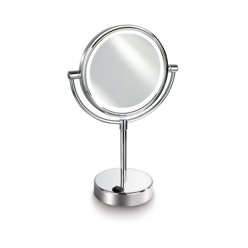 Empire 1X/ 5X Magnification 7" Lighted Makeup Vanity - Polished chrome