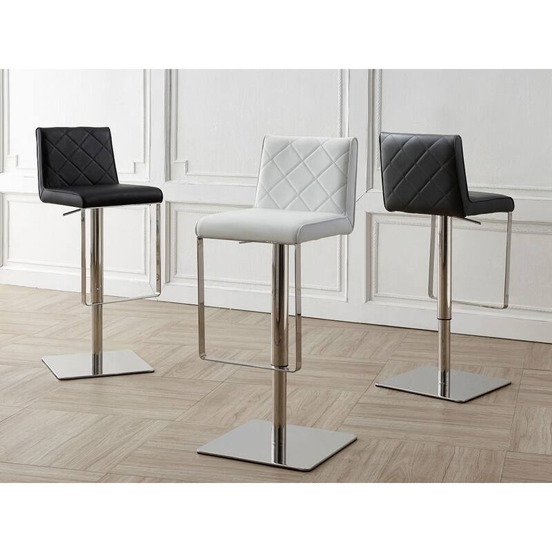 LOFT Gray Eco-leather w Stainless Steel Bar Stool by Casabianca Home