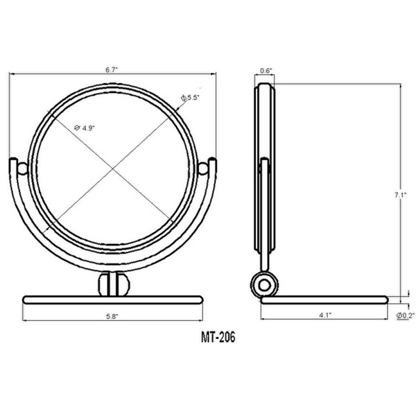 Empire 1X/ 5X Magnification 5 1/2" Makeup Mirror - Polished chrome