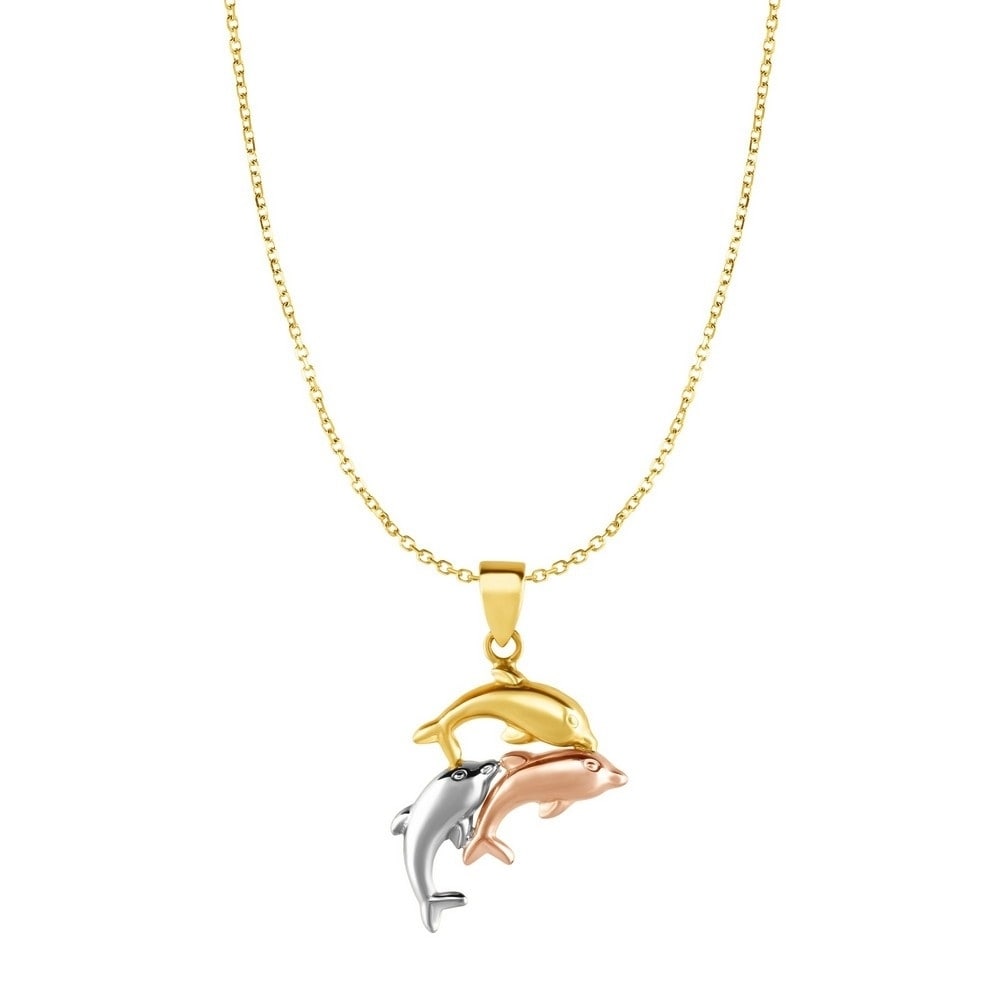 dolphin gold necklace