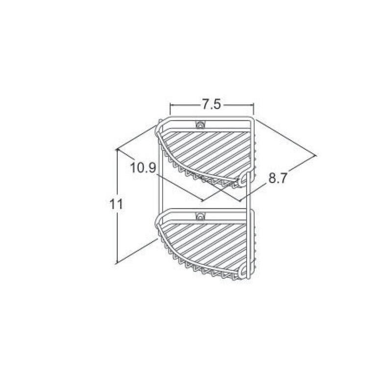 Empire Tivoli Stainless Steel Double Corner Wire Bakset