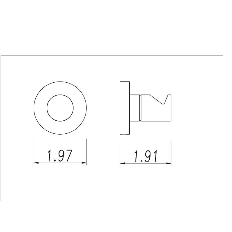 Brentwood Robe Hook in Polished Chrome