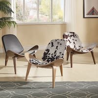 Pascal Mid-Century Faux Leather Shell Chair by iNSPIRE Q Modern - 7'9" x 10'10"