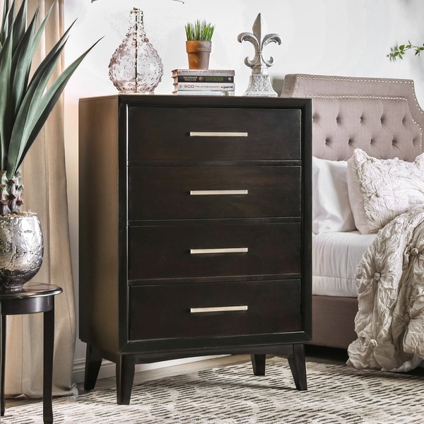 Furniture of America Nace Modern Espresso Solid Wood 4-drawer Chest