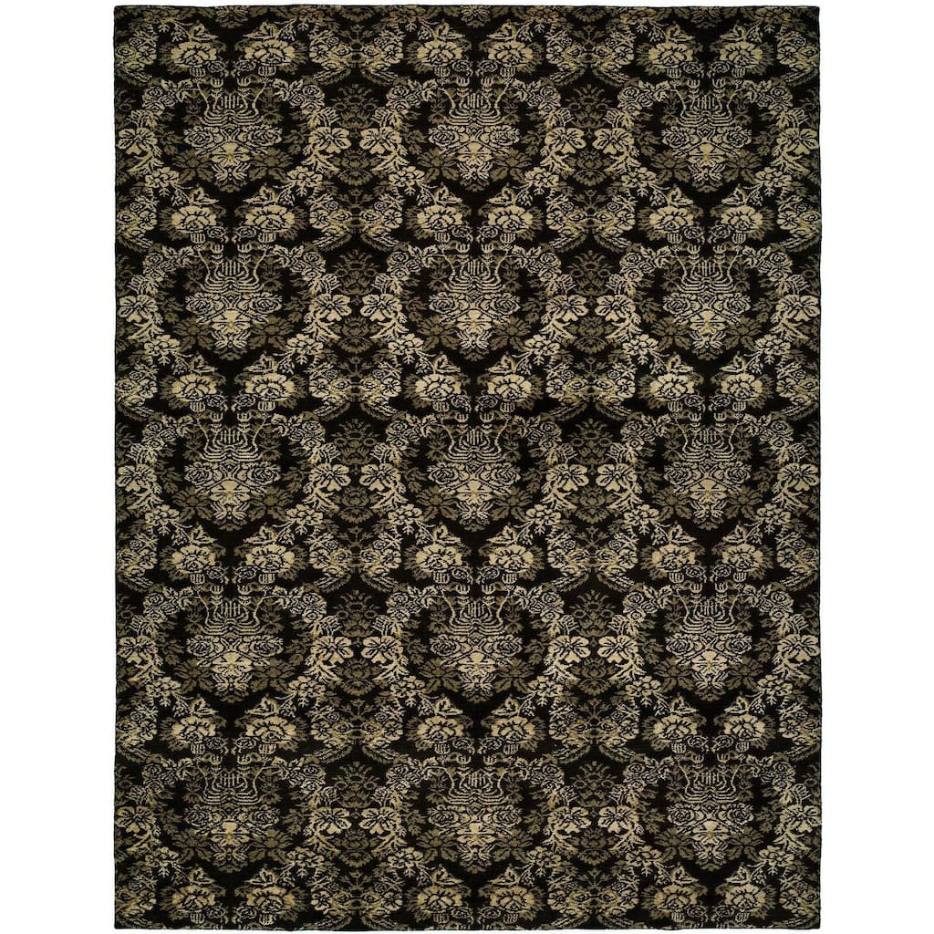 Gramercy Midnight Black Wool Handmade Area Rug