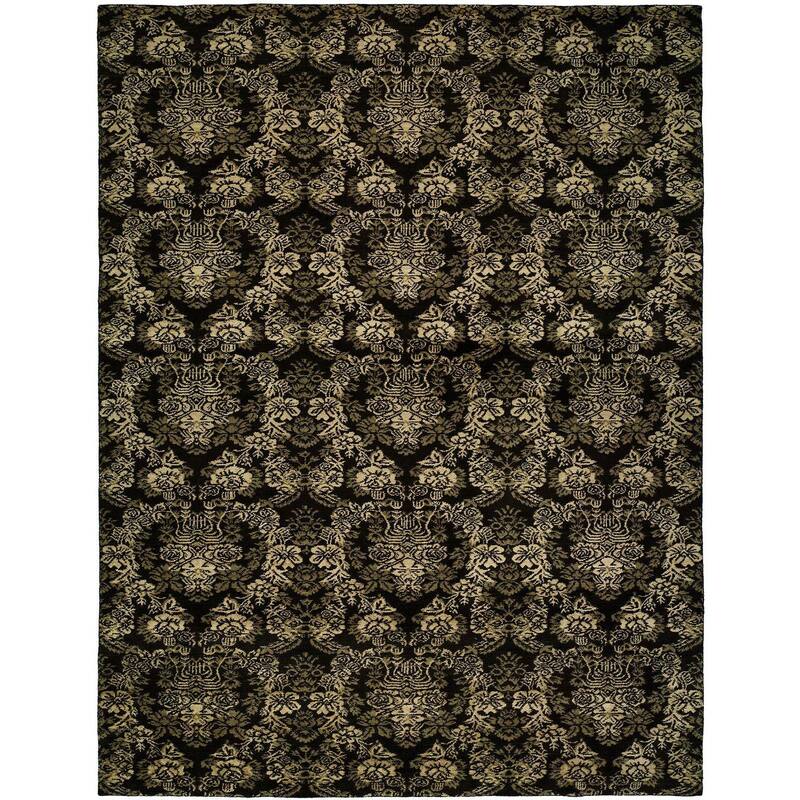 Gramercy Midnight Black Wool Handmade Area Rug