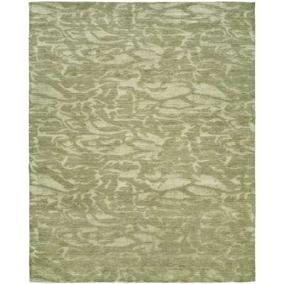 Gramercy Moonstone Ivory Wool/Viscose Handmade Area Rug